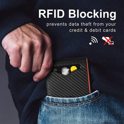 Slim Wallet for Men with Money Clip
