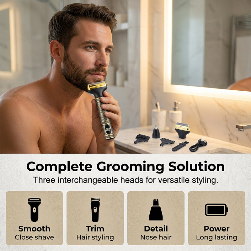 Men's Professional Hair Clipper & Trimmer Set